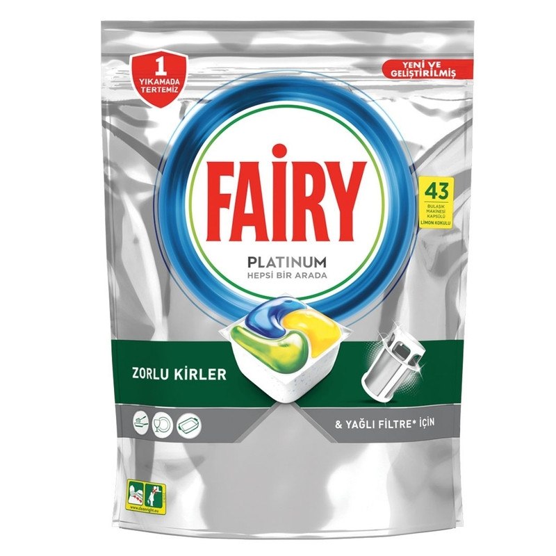 قرص ماشین ظرفشویی فیری (Fairy) مدل Platinum - بسته ۴۳ عددی